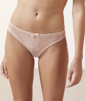 Трусики слипы из кружева с люрексом - PANAMA - Золотой - 46