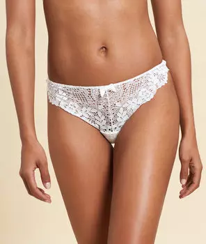 Трусики танга из цветочного кружева - SUCCESS - ЭКРЮ - 48