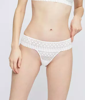Трусики танга из кружева - 102 ANS - Экрю - 40