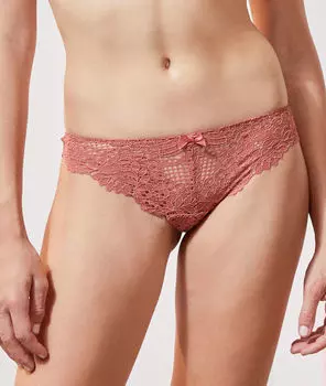Трусики-танга из кружева - SUCCESS - Чайная роза - 42