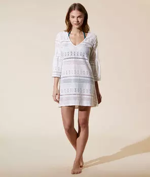 Tunique de plage en crochet - UPON - ECRU - S