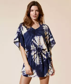 Tunique de plage imprimée - DARLA - MULTICOLORE - L