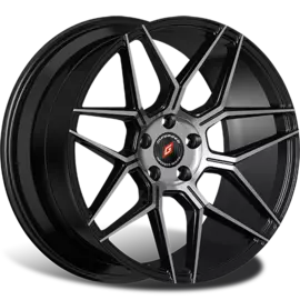 Диски R17 5x112 7,5J ET42 D57,1 INFORGED IFG38 Black Machined лого IFG (MB+RED, 64 мм) сфера