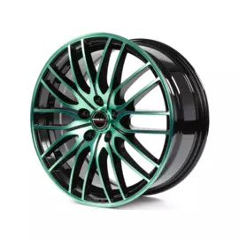 Диски R17 5x112 8J ET48 D72,5 Borbet CW 4 Black Green Glossy