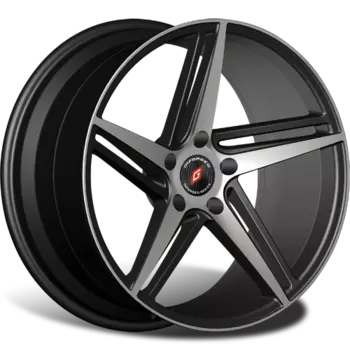 R19 5x112 8,5J ET32 D66,6 Inforged IFG31 Black Machined лого IFG (MB+RED, 64 мм) сфера