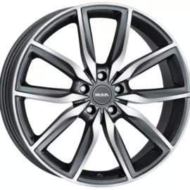 Диски R19 5x112 8J ET27 D66,6 MAK Allianz Gun Metallic Mirror Face