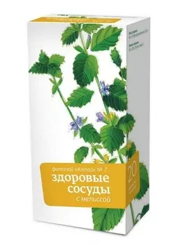алтай фиточай 07 здоровые сосуды с мелиссой 20 фильтр-пакетов