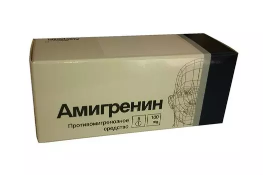 амигренин 100 мг 6 табл