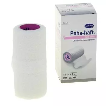 бинт peha-haft 4 м * 10 см белый самофиксирующийся