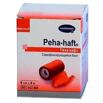 бинт peha-haft 4 м * 6 см красный самофиксирующийся