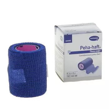 бинт peha-haft 4 м * 6 см синий самофиксирующийся