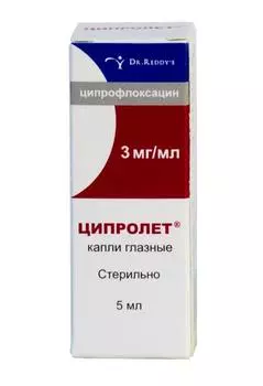 ципролет капли глазные 0,3% 5 мл