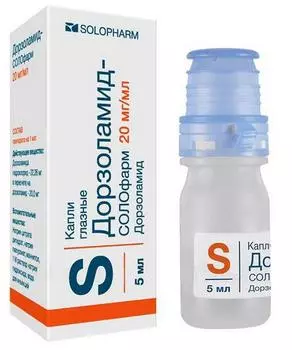 дорзоламид-солофарм 20 мг/мл 5 мл капли глазные