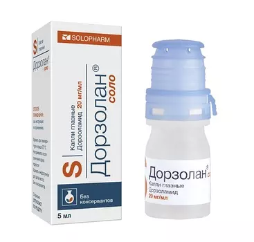 дорзолан-соло капли глазные 20 мг/мл 5 мл
