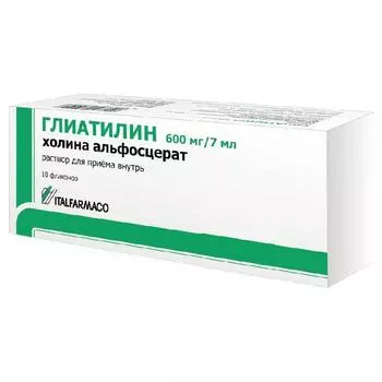 глиатилин р-р для пр внутрь 600 мг/7 мл 10 фл