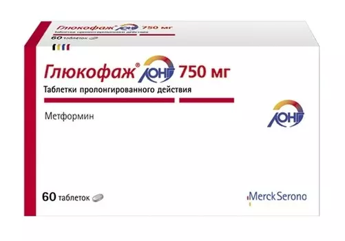 глюкофаж лонг 750 мг 60 табл