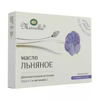 льняное масло 100 капсул мирролла