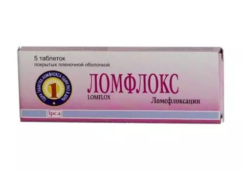 ломфлокс 400 мг 5 табл