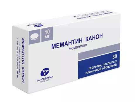 мемантин канон 10 мг 30 табл