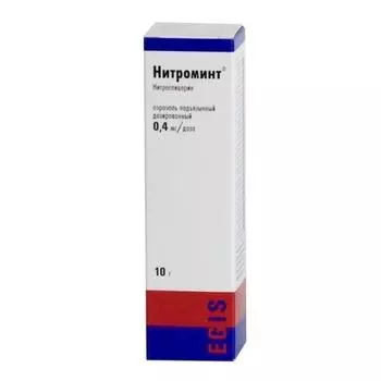 нитроминт аэрозоль подъязычный 0,4 мг/доза 10 г (180 доз)