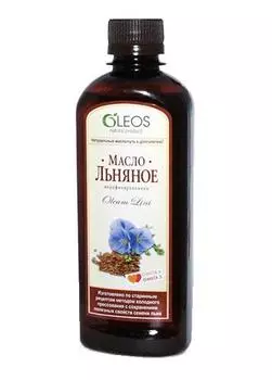 олеос масло пищевое льняное нерафинированное 350 мл