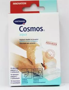 пластырь космос aqua 3 размера 10 водостойкий