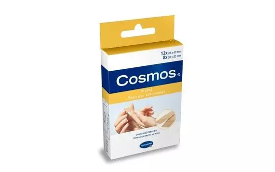 пластырь космос textil elastic 2 размера 20 эластичные