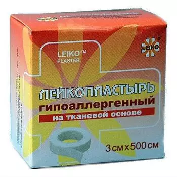 пластырь leiko 3*500 см тканевый