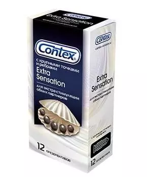 презервативы контекс экстра сенсейшн с точками и кольцами n12