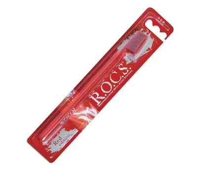 рокс зубная щетка рэд эдишн классическая средняя