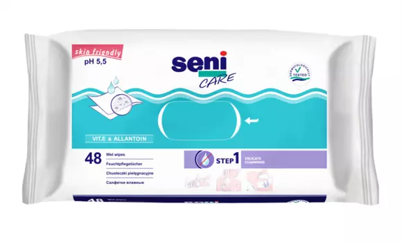 сени care салфетки влажные N48
