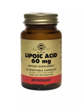 солгар альфа-липоевая кислота 30 капс