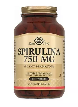 солгар спирулина 750 мг 100 табл