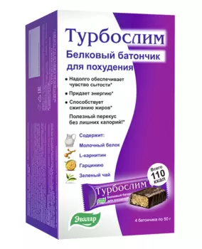 турбослим батончик белковый для похудения 50 гр n4