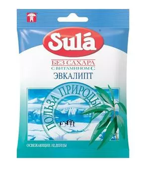 зула леденцы эвкалипт 60 г пакет