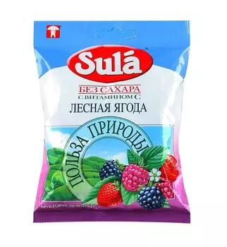 зула леденцы лесная ягода 60 г пакет