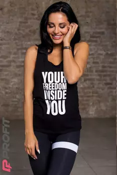 Черная майка с принтом mk.071.01