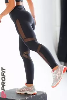 Спортивные лосины\леггинсы с сеткой lp.130.01
