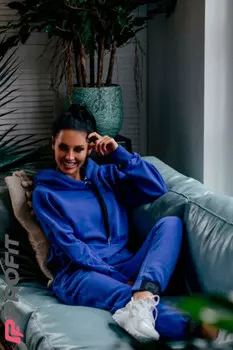 Спортивный костюм "Oversize" хлопок ярко синий ks.020.14