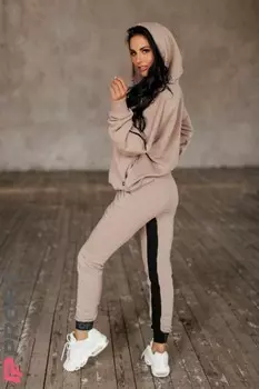 Спортивный костюм "Oversize" с начесом капучино ks.021.38