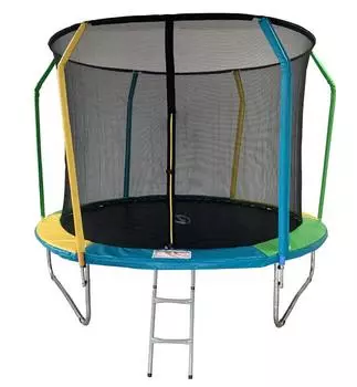 Батут 10FT 3,05м SportElite FLY фиберглас с защитной сеткой внутрь и лестницей FR-60-10FT