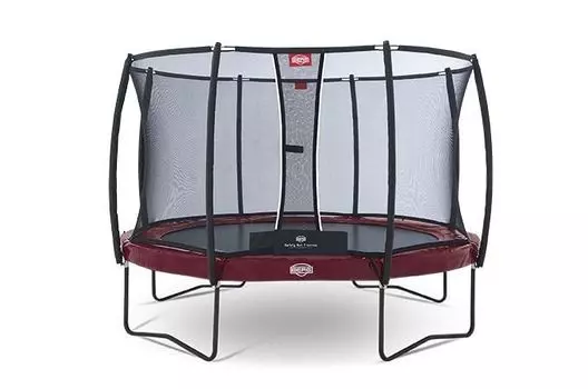 Батут Berg Elite+430 Tattoo (красный) с сеткой T-series 430