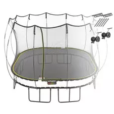 Батут квадратный Springfree S113 AW с фиксаторами и колесиками