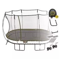Батут овальный Springfree O77 SHAW с лестницей, корзиной для мяча, фиксаторами и колесиками