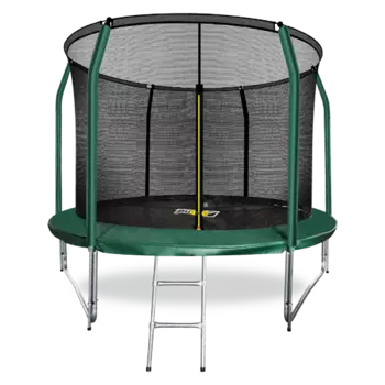 Батут премиум с внутренней сеткой и лестницей ARLAND 10FT (Dark Green)