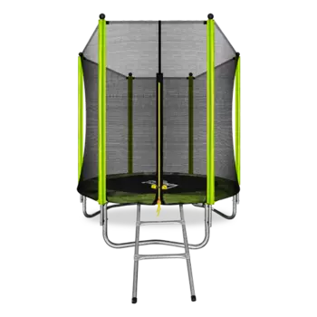 Батут с внешней сеткой и лестницей ARLAND 6FT (Light Green)