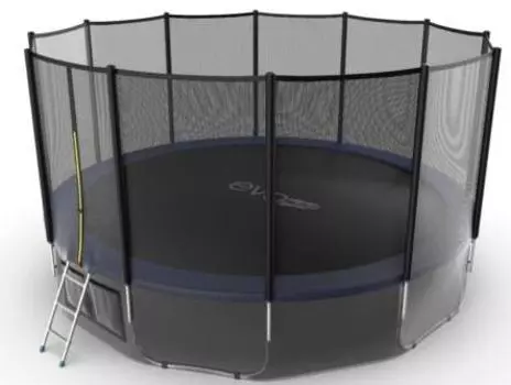 Батут с внешней сеткой и лестницей Evo Jump External 16ft (Blue) + нижняя сетка