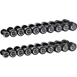 Гантельный ряд DHZ PROFI-FIT PROFESSIONAL 2,5 кг - 25 кг (10 пар), шаг 2,5 кг