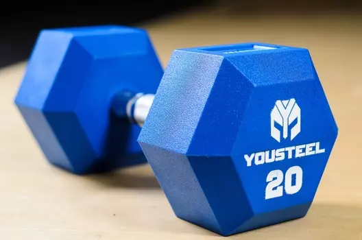 Гантель PU Yousteel 20 кг синяя