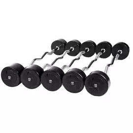 Набор ИЗОГНУТЫХ штанг DHZ PROFI-FIT, 35-55 кг, шаг 5 кг